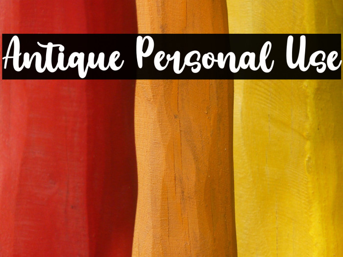 Antique Personal Use Example 3