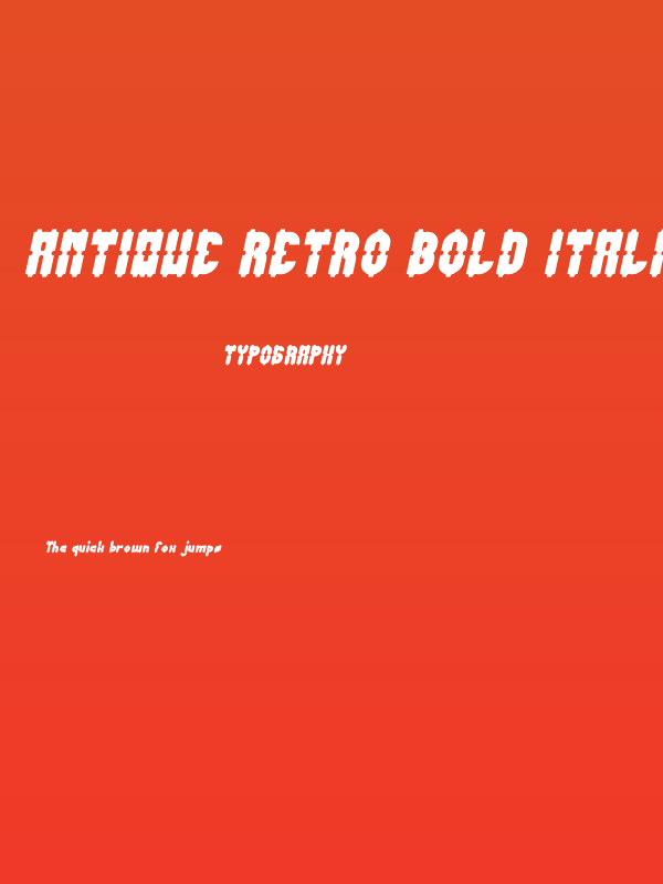 Antique Retro Bold Italic Poster