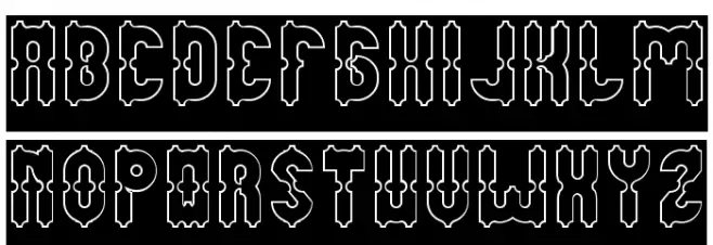 Antique Retro-Hollow Font UPPERCASE