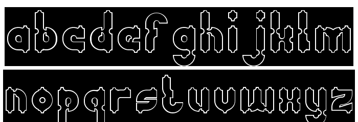 Antique Retro-Hollow Font LOWERCASE