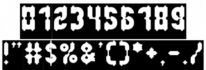 Antique Retro-Inverse Font OTHER CHARS