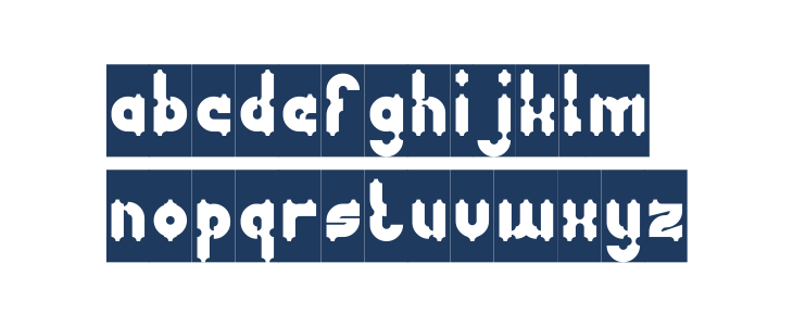 Antique Retro-Inverse Lowercase