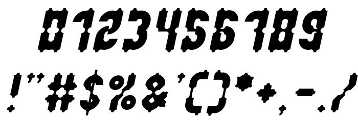 Antique Retro Italic Font OTHER CHARS