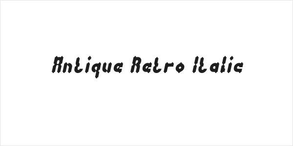 Antique Retro Italic Logo