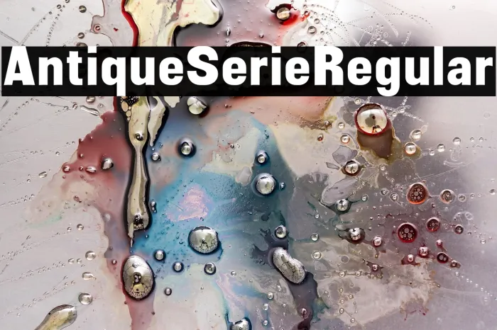 Antique Serie Regular Example 1