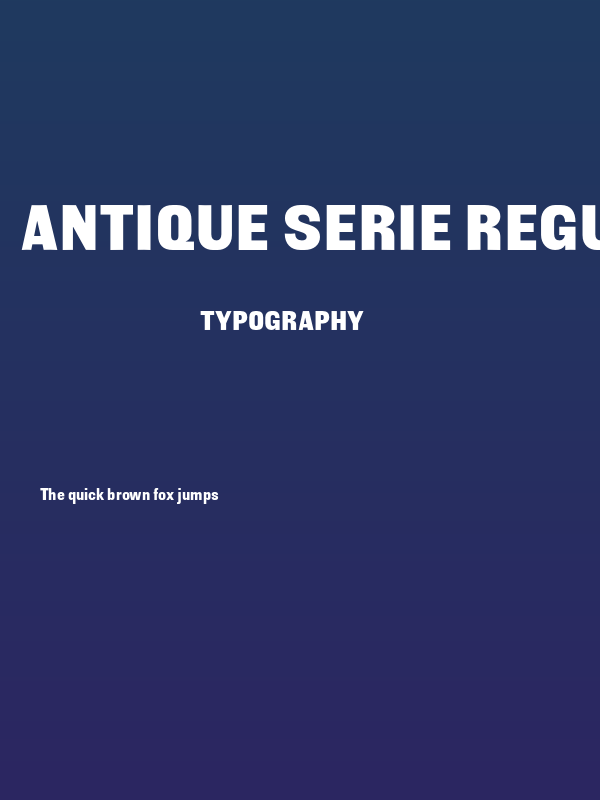 Antique Serie Regular Poster
