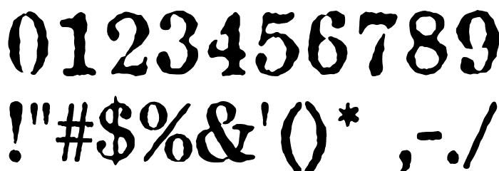 Antique Type Font OTHER CHARS