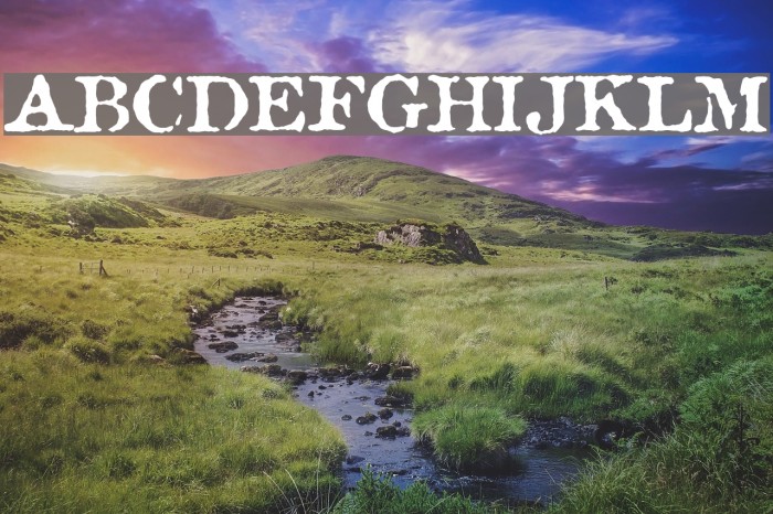 Antique Type Font examples