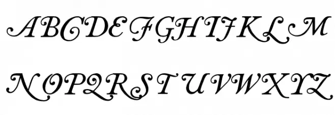 Antique roman swash Schriftart Groß