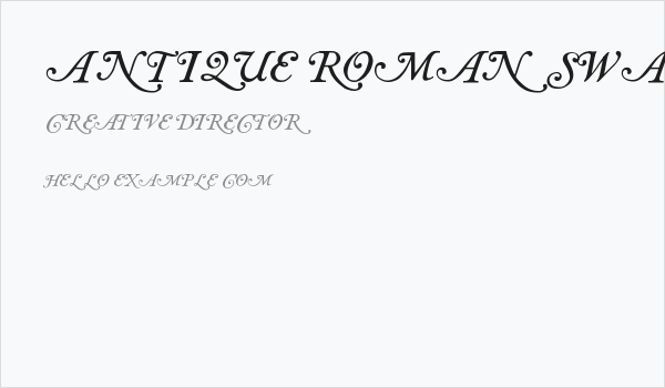 Antique roman swash Business Card