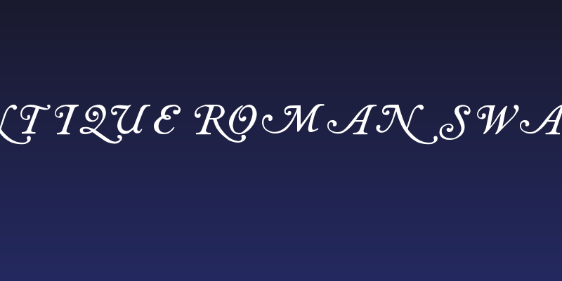 Antique roman swash Social Header