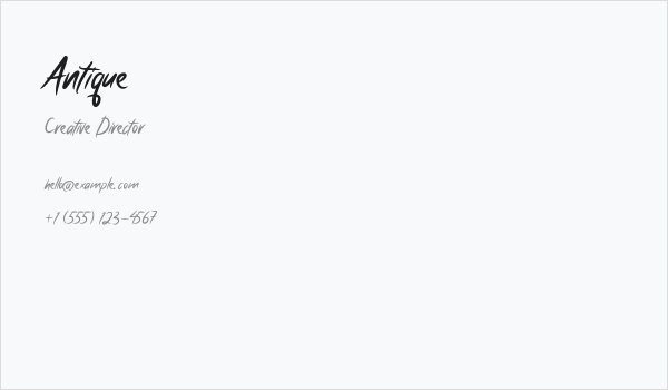 Antique Business Card