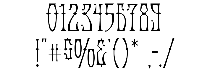 AntiqueAndroid-Regular Font OTHER CHARS