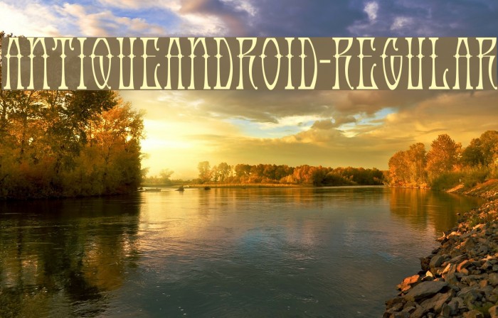 AntiqueAndroid-Regular Font examples