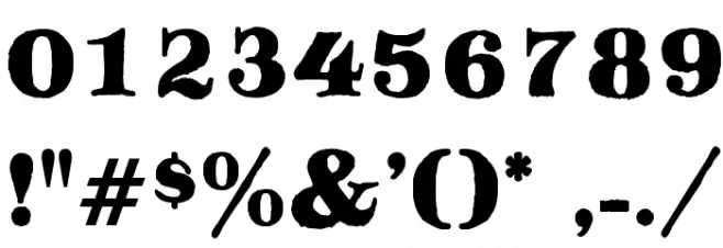 AntiqueOpti-Fourteen Font Alte caractere