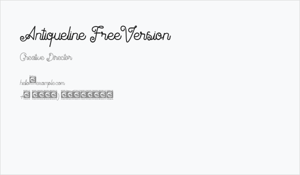 Antiqueline FreeVersion Business Card