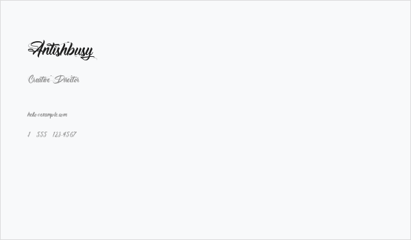 Antishbusy Business Card