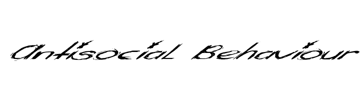 Antisocial Behaviour  フリーフォントのダウンロード