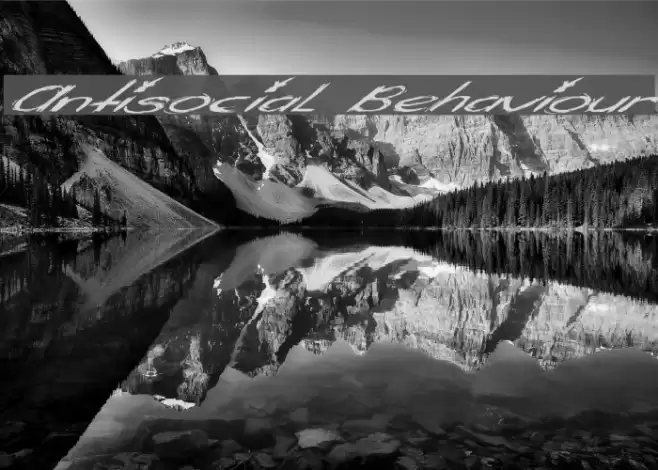 Antisocial Behaviour Font examples