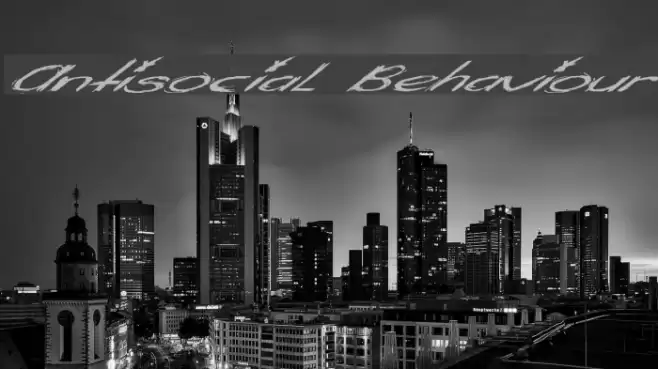 Antisocial Behaviour Font examples