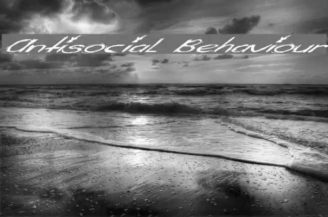 Antisocial Behaviour Font examples