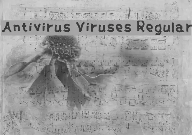 Antivirus Viruses Regular Font examples