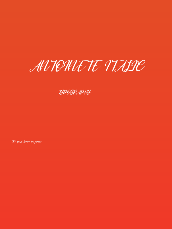 Antoinete Italic Poster