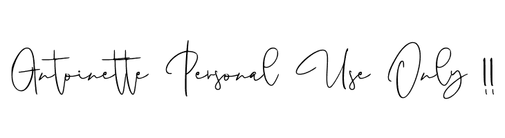 Antoinette Personal Use Only !! Caratteri