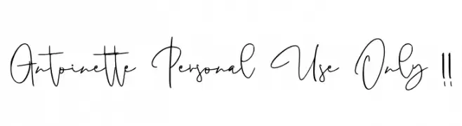 Antoinette Personal Use Only !! Font