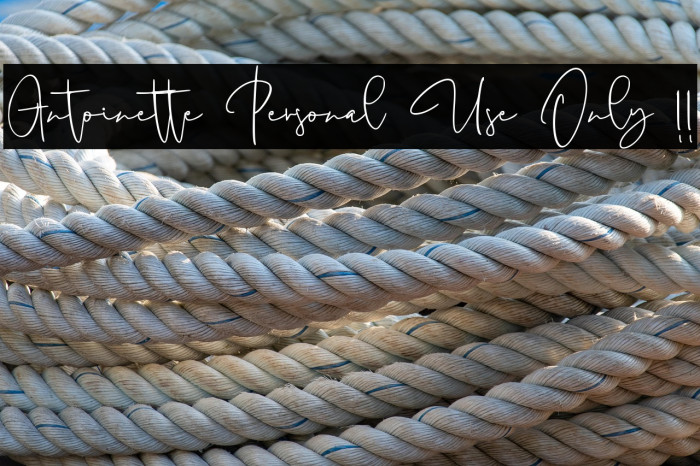 Antoinette Personal Use Only !! Polices examples