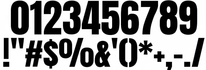 Anton Regular Font OTHER CHARS