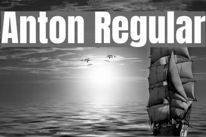 Anton Regular Font examples