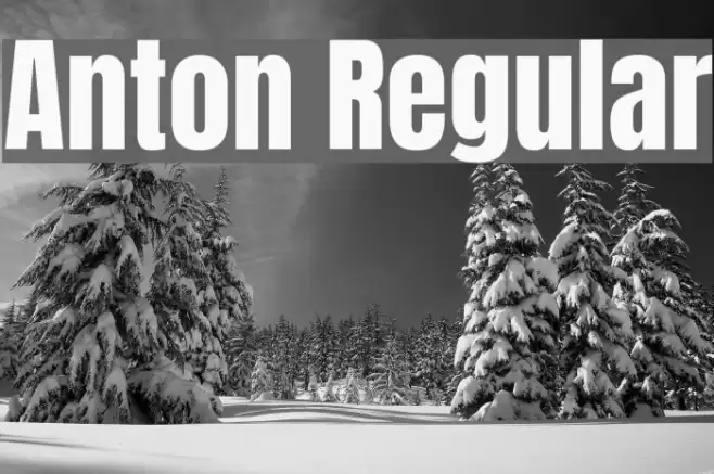 Anton Regular Font examples