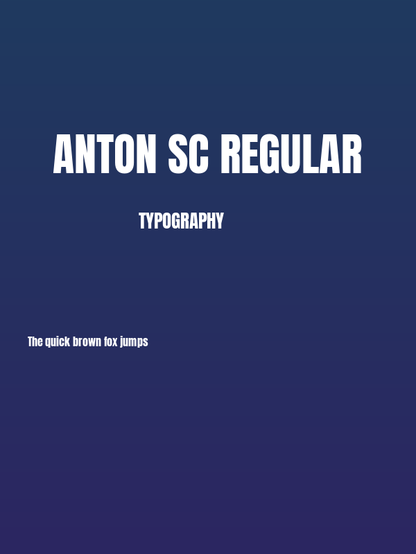 Anton SC Regular Poster