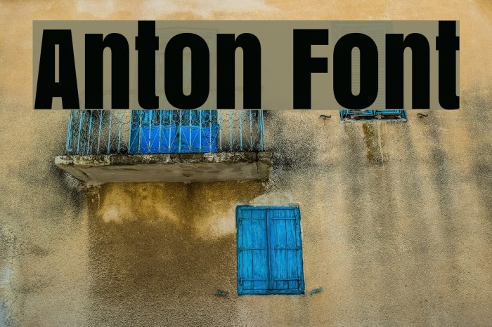 Anton Font examples