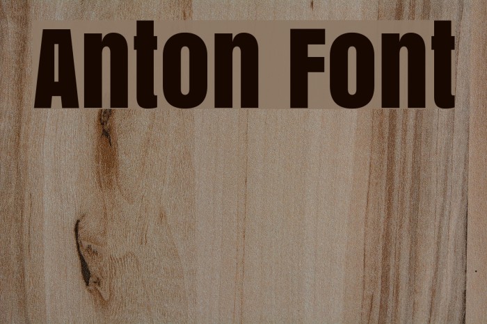 Anton Font examples