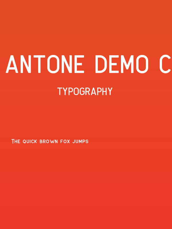 Antone DEMO Clean Poster