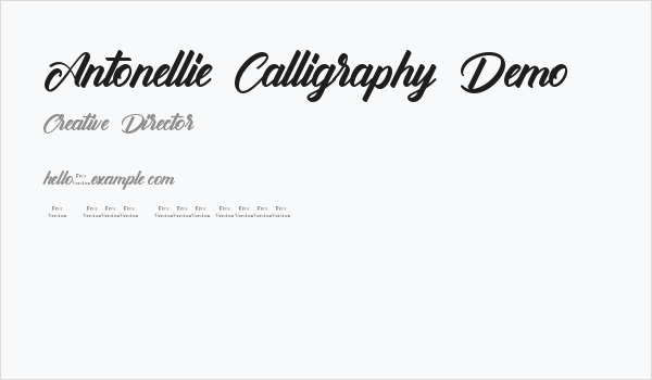 Antonellie Calligraphy Demo Business Card