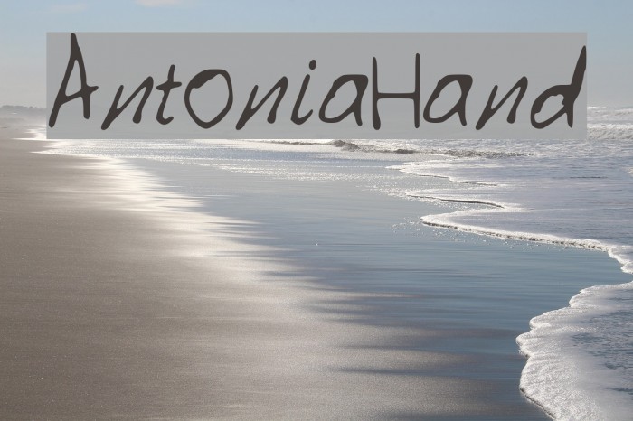 AntoniaHand Font examples