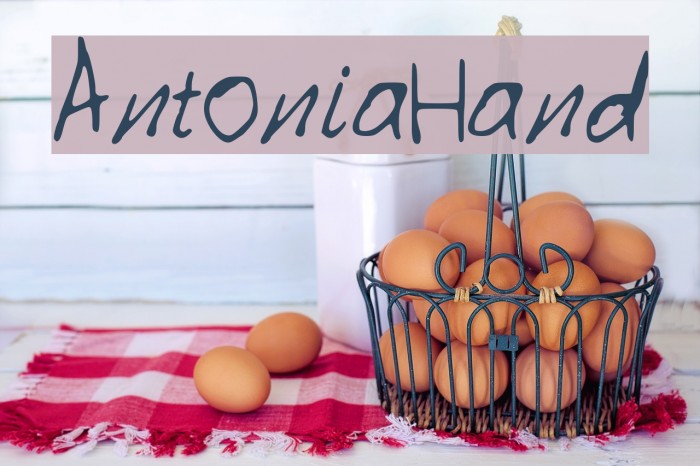AntoniaHand Font examples