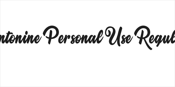 Antonine Personal Use Regular Logo
