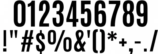 Antonio Bold Font OTHER CHARS