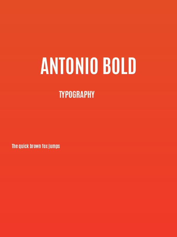 Antonio Bold Poster