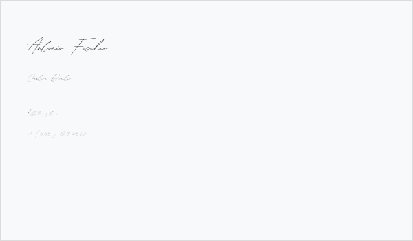 Antonio Fischer Business Card