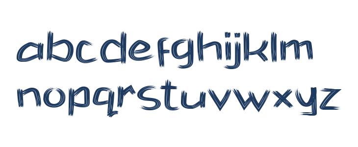 Antonio Zull Brush Lowercase