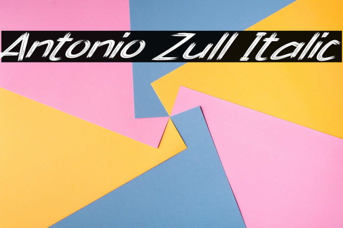 Antonio Zull Italic Example 3