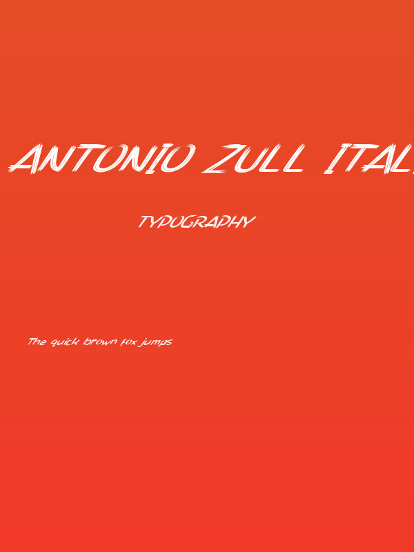 Antonio Zull Italic Poster