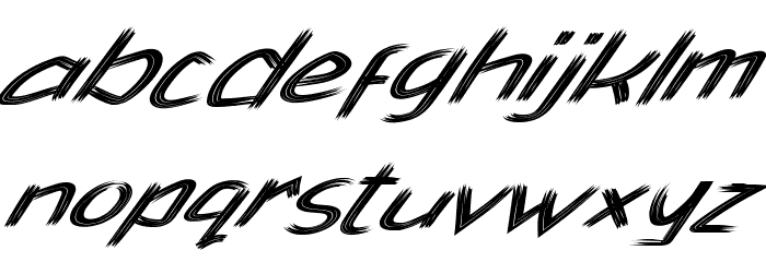 Antonio Zull Italic Font LOWERCASE