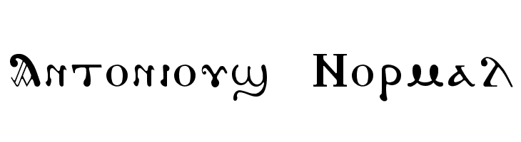 Antonious Normal  免费字体下载