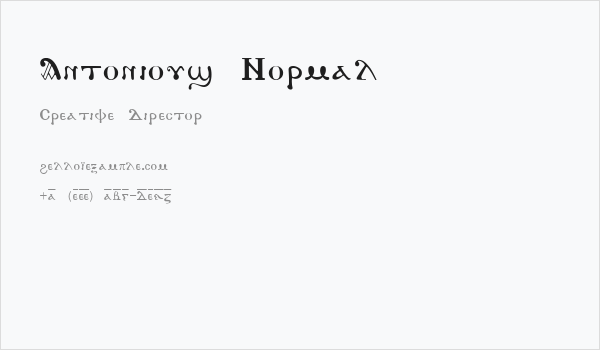 Antonious Normal Business Card